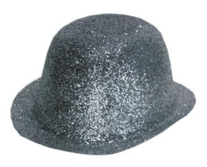bowler-hat-plastic-glitter-silver